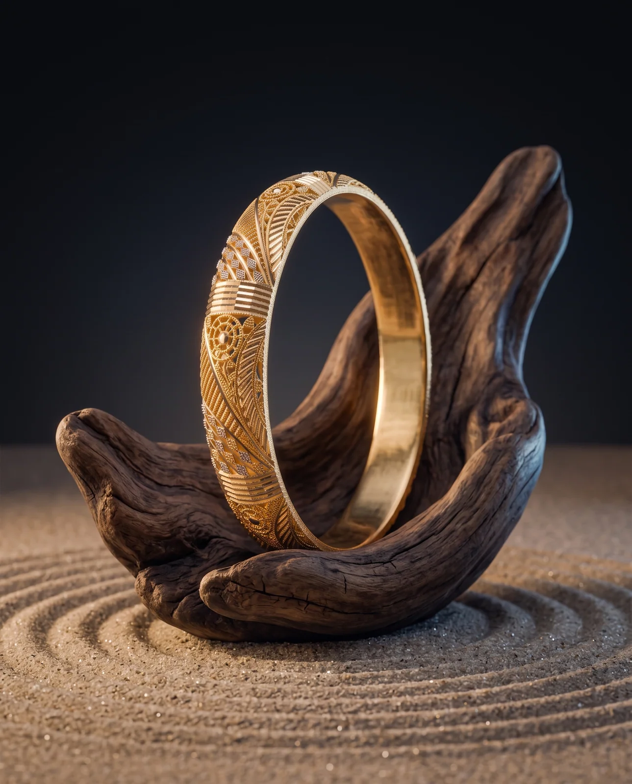 Interlocking Chain Yellow Gold Bracelet