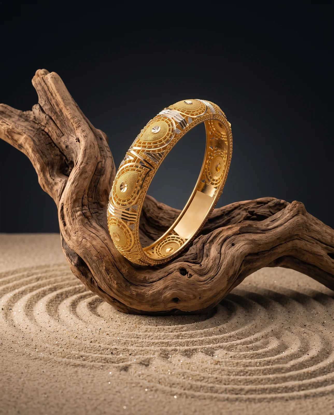 Wide-Link Yellow Gold Bracelet