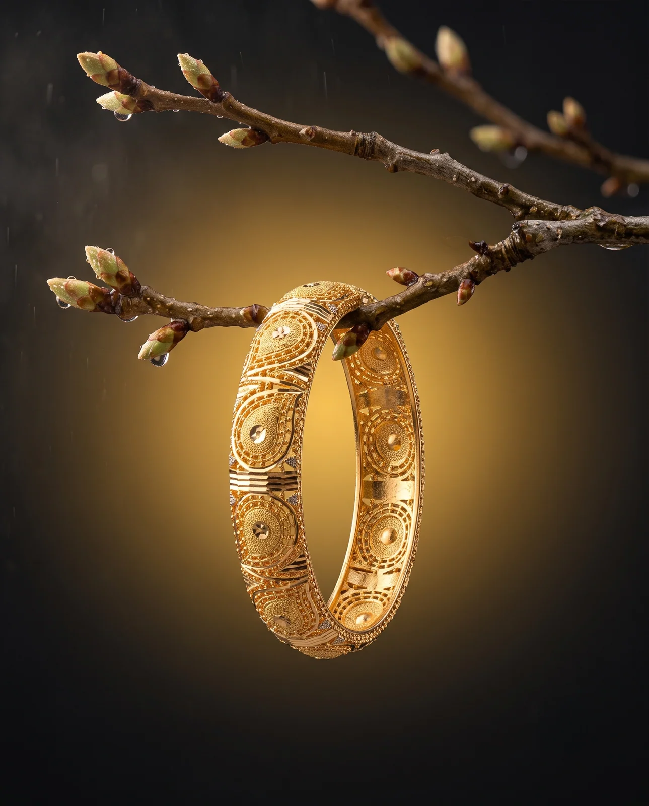 Wide-Link Yellow Gold Bracelet