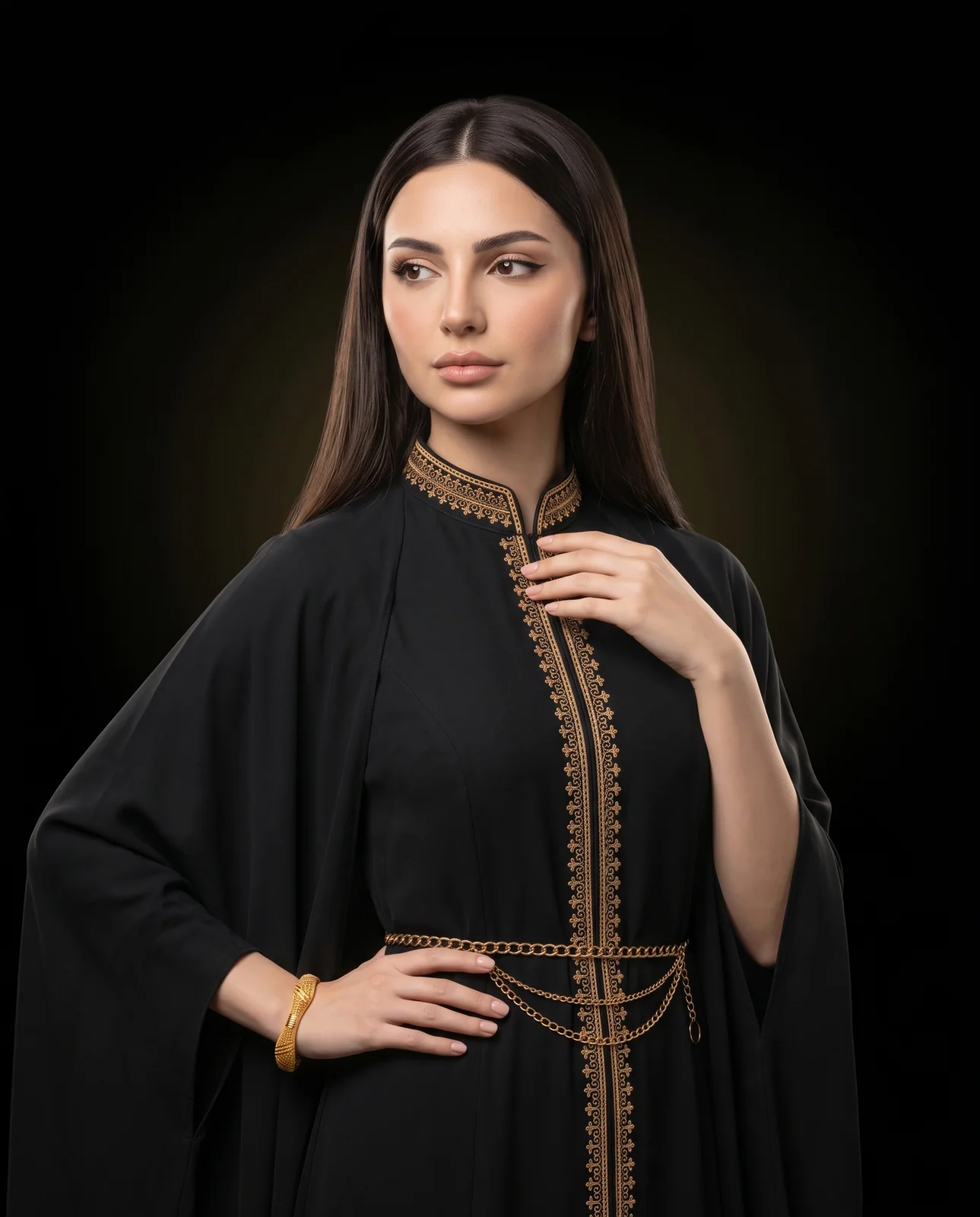 سوار ذهب ملكي مزخرف بنقوش بارزة