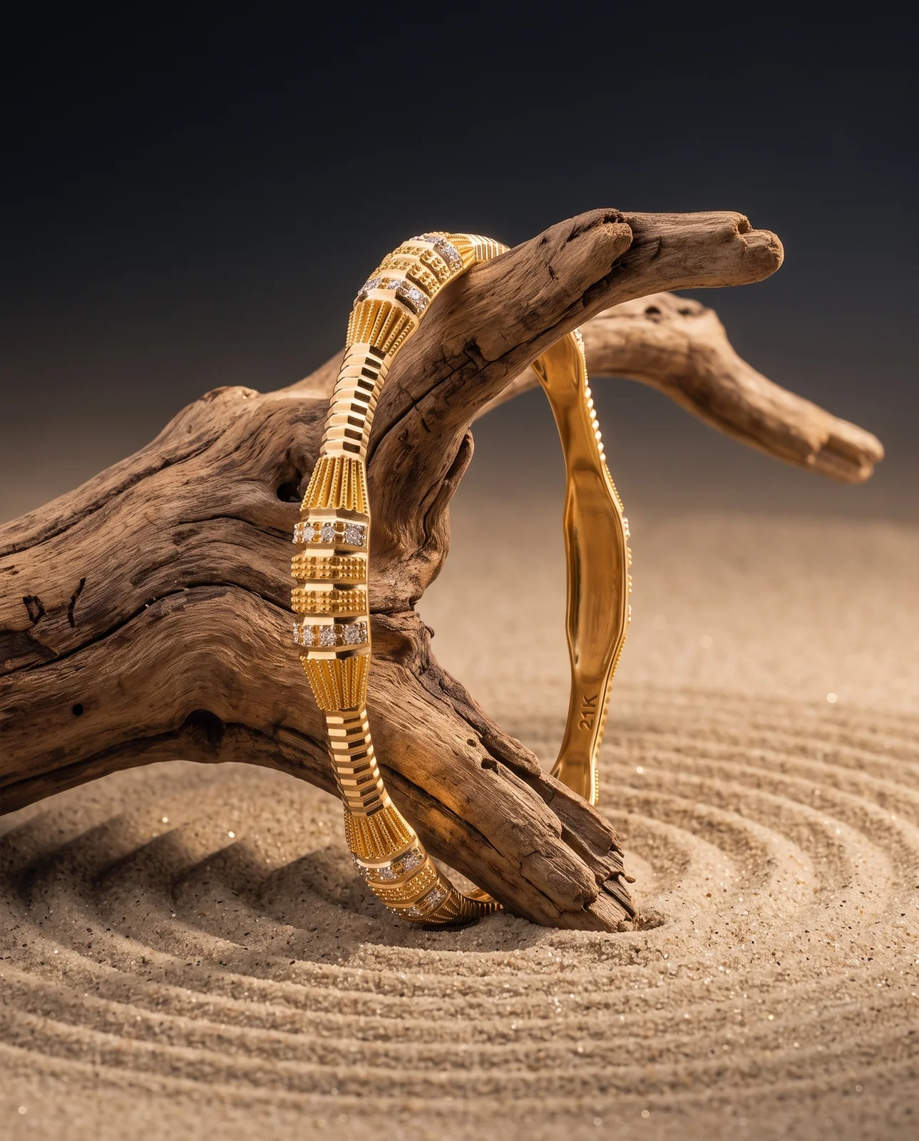 Royal Gulf-Style Diamond Yellow Gold Bracelet