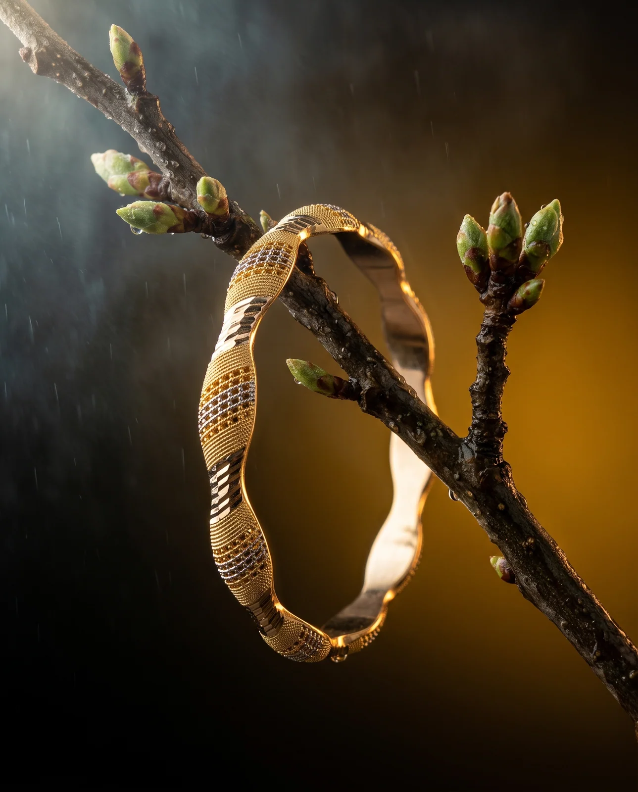 Refined Royal Diamond Yellow Gold Bracelet