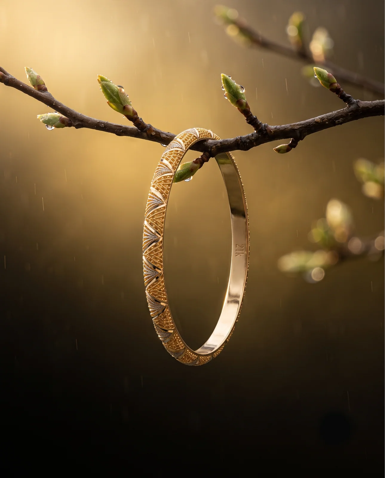 Heritage Gulf-Style Diamond Yellow Gold Bracelet
